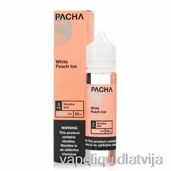 Balto Persiku Ledus - Pacha - 60ml 0mg Vape šķidrums